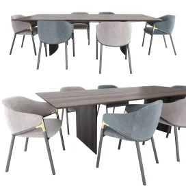 Hammer guest chair minotti linha table